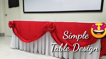 Table skirting. Basic design for your occasions. #tutorial. Table decoration.