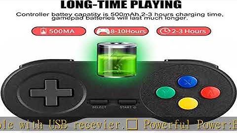 2 Pack Wireless USB SNES Controller for Retro Games, kiwitatá 2.4ghz Remote Wireless Game Pad SNES