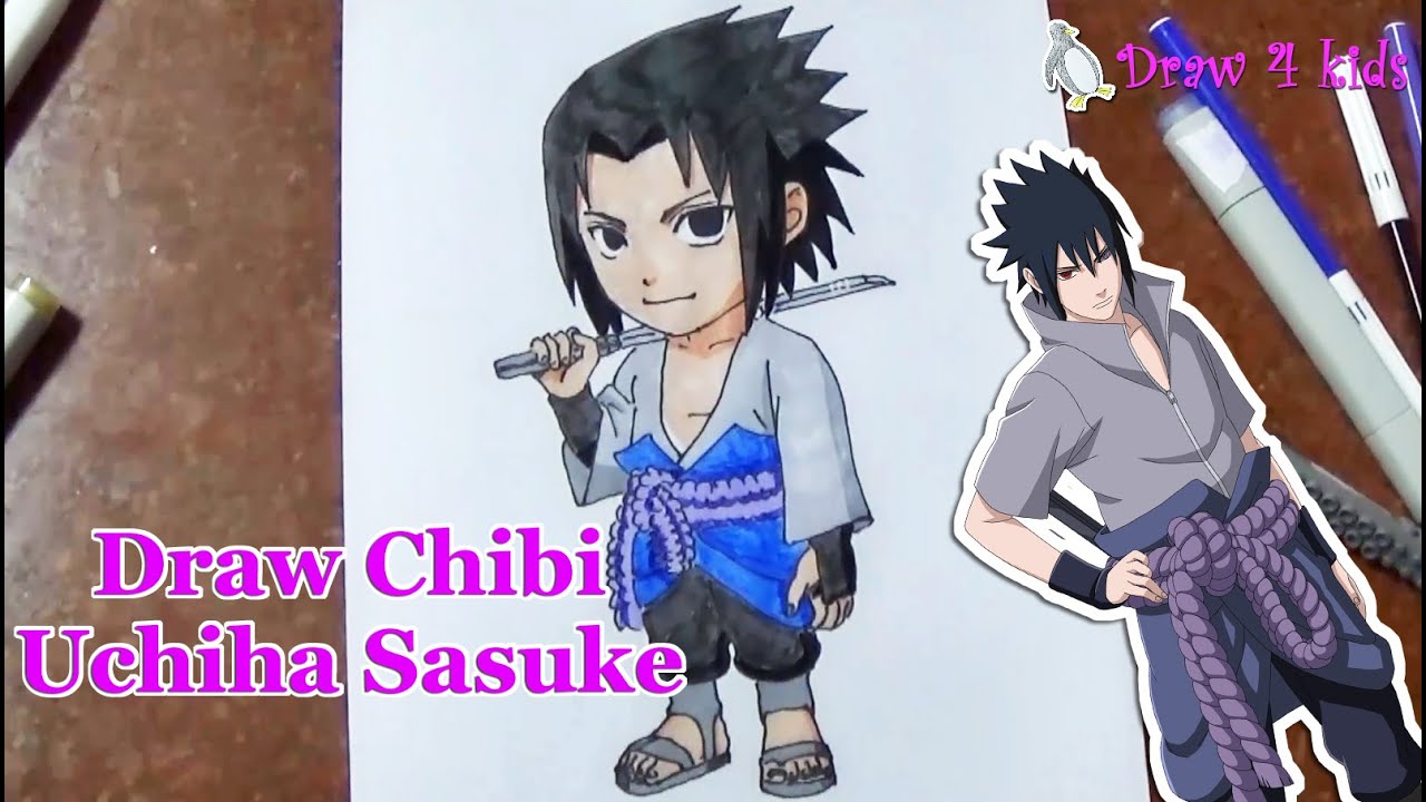 Mô hình giấy Chibi Sasuke ver 2  Naruto  Kit168 Shop mô hình giấy