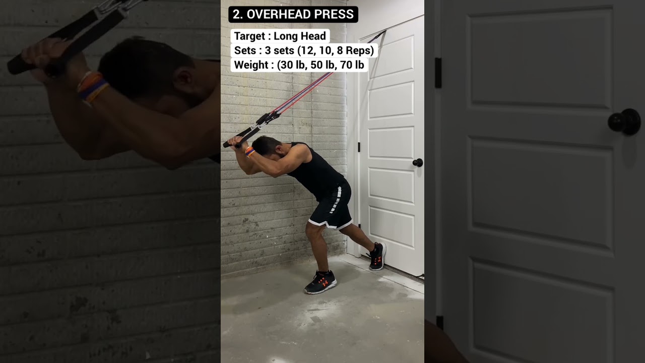 Top 5 Triceps Exercises with Resistance Bands | Fitness My Life #shorts