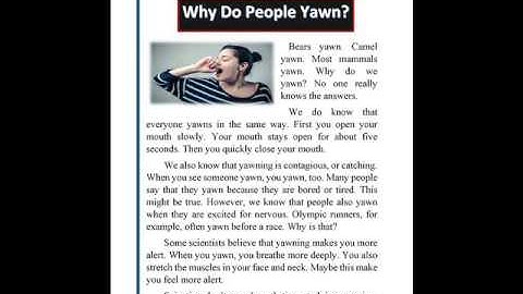 Facts and Figures Unit 2 Lesson 1 Why Do We Yawn?