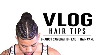 Vlog Hair Tips Braided Samurai Top Knot Man Bun