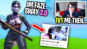 I challenged the "Next FaZe Sway" to 1v1 and THIS HAPPENED...
