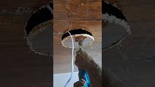 LED light can be set easily on PVC ceiling panel  #trending #aluminium #carpentry #youtubeshorts