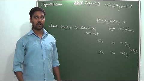 3.11 Solubility product