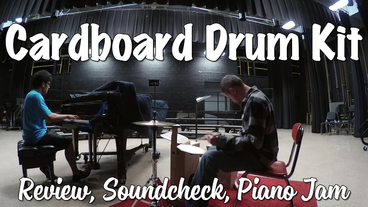 Cardboard Drum Kit Review, Piano Jam, Soundcheck (Obilab) YouTube