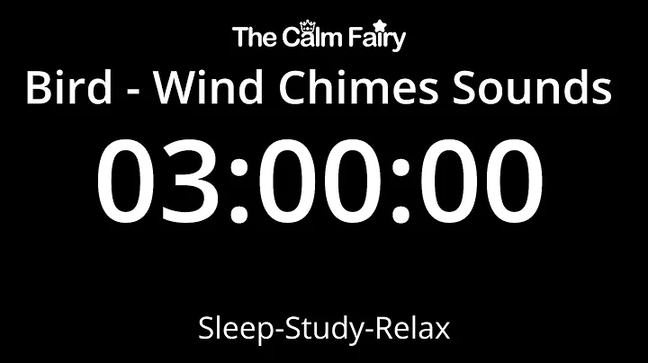 Sounds of Wind Chimes and Birds For Study Sleep & Relaxation - 3 Hours Timer Screen