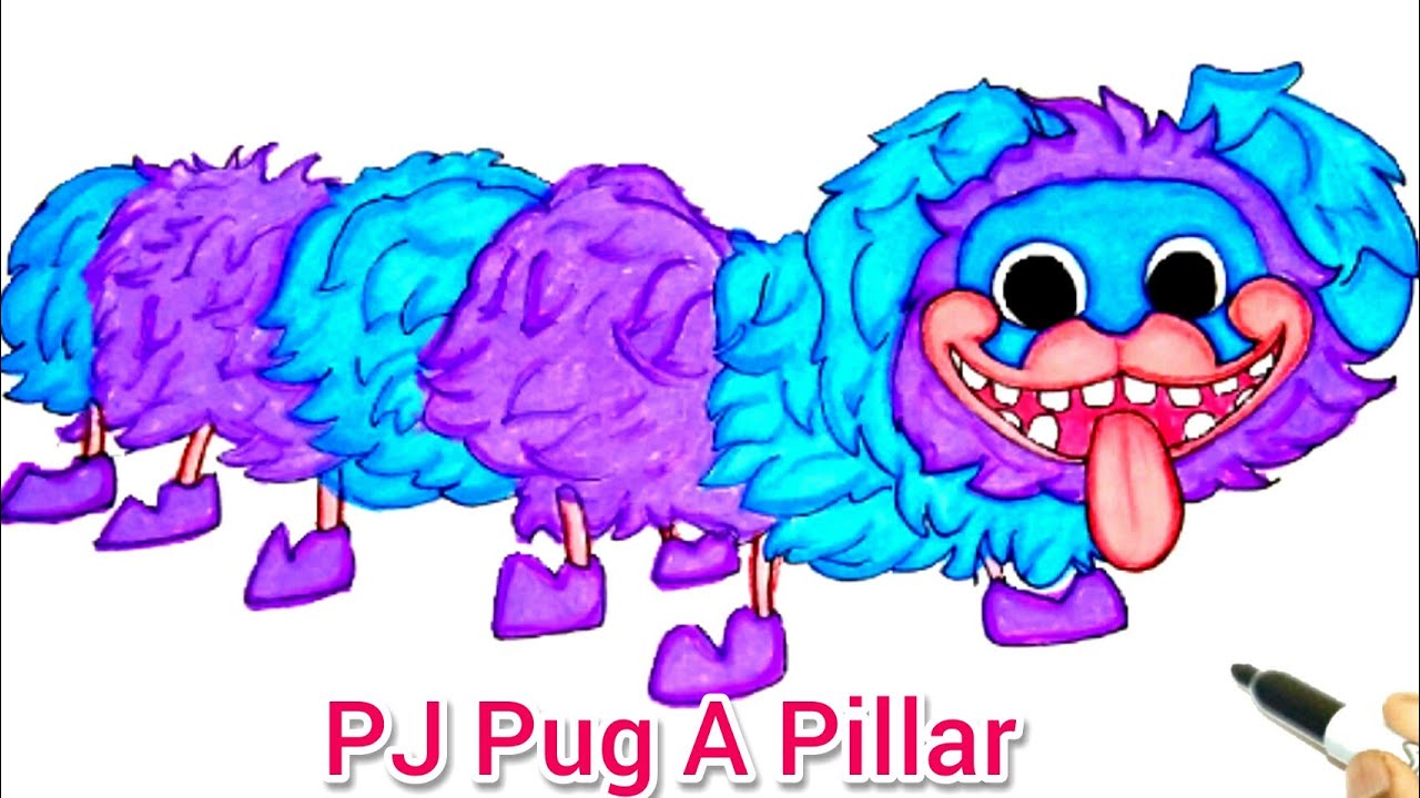 Coloring page Poppy Playtime PJ Pug a Pillar