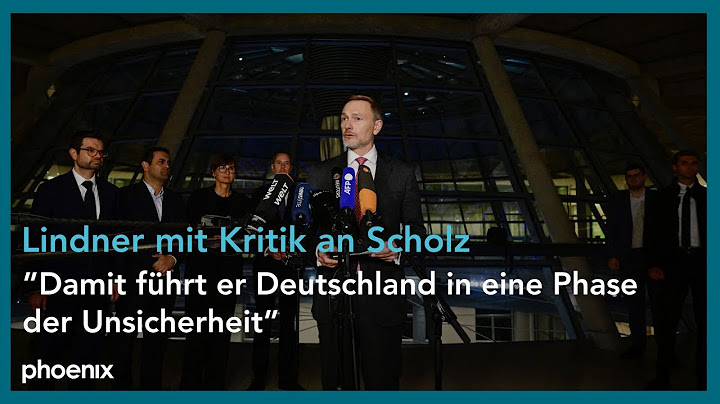 Kanzler entlässt Finanzminister: Pressestatement von Christian Lindner | 07.11.24