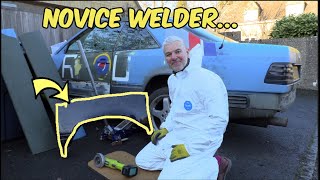 My First Wheel Arch Repair  Welding Success or Disaster?    Mercedes W124 300CE