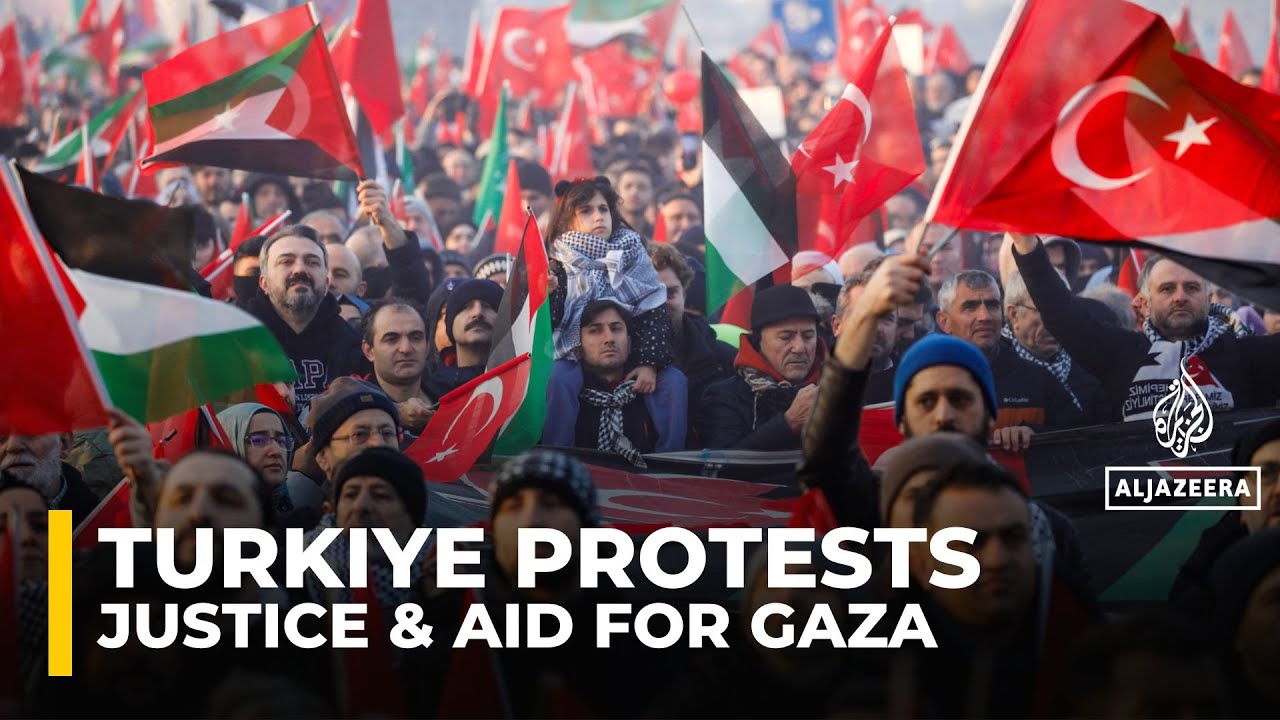 آلاف يتظاهرون في إسطنبول احتجاجاً على الإبادة الجماعية الإسرائيلية في غزة والأزمة الإنسانية