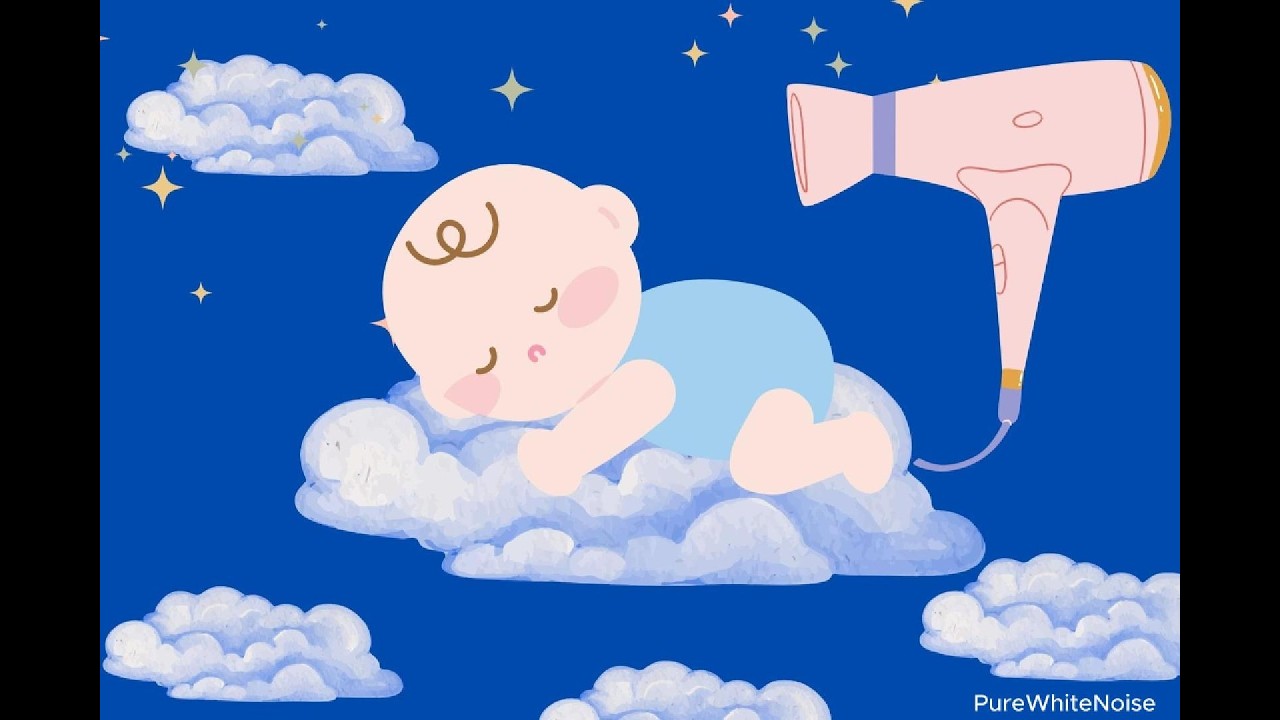 Baby Sleep White Noise  Hair Dryer Sound 10 Hours