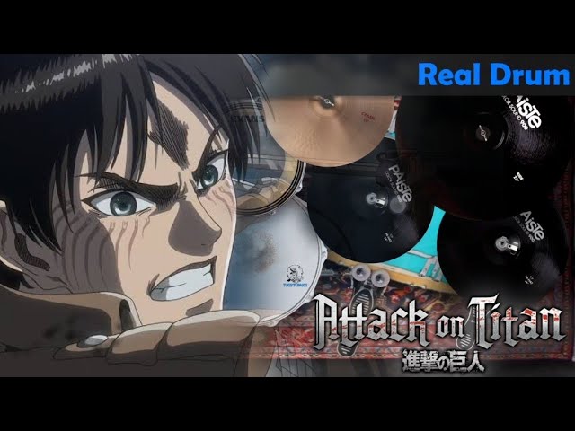 Attack on Titan Op1 Guren no Yumiya Linked Horizon | Real Drum Cover class=