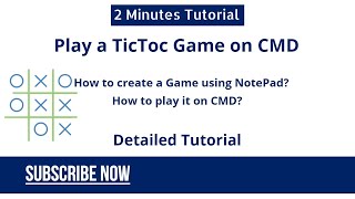 How to Make & Play a Game on CMD | TicToc Tutorial 2020
