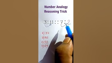 Analogy | Reasoning Classes | Number Series Reasoning| SSC CGL Reasoning Questions  || #shorts