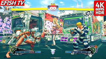 Elena vs Cody (Hardest AI) - Ultra Street Fighter IV | PS4 4K 60FPS