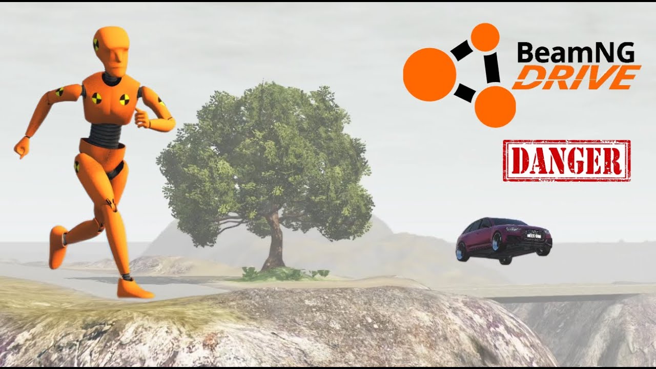 BeamNG Drive Дорога вдруг закончилась! Автосимулятор краш тестов - YouTube