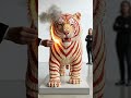 🔥 Burning Matchstick Tiger 🐯 | Insane Fire Art | Satisfying  shorts #viralshorts#shortsfeed#youtubet