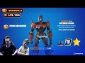 LEVEL 130 Unlocking FREE Fortnite Battle Pass NEW Skin Style OPTIMUS PRIME BATTLE TESTED Tier 100