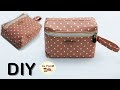 The simple way  how to make a cute zipper pouch | Bag tutorial
