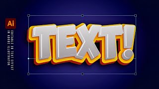 Create editable 3D Text Effect in Adobe Illustrator | Text Effect #2 I Adobe Illustrator