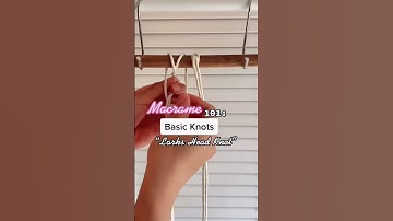 macrame knot tutorial: how to tie a lark