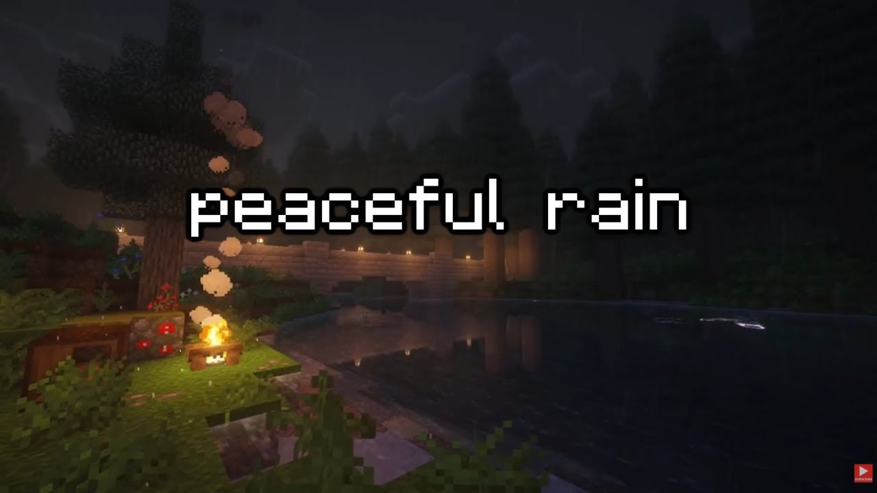 Cozy Minecraft Bridge in the Rain 🌧️ | Relaxing Ambience (1 Hour)