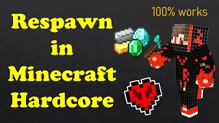 How to respawn in Minecraft Hardcore | Cheat death ! | Mr.Hop Gaming