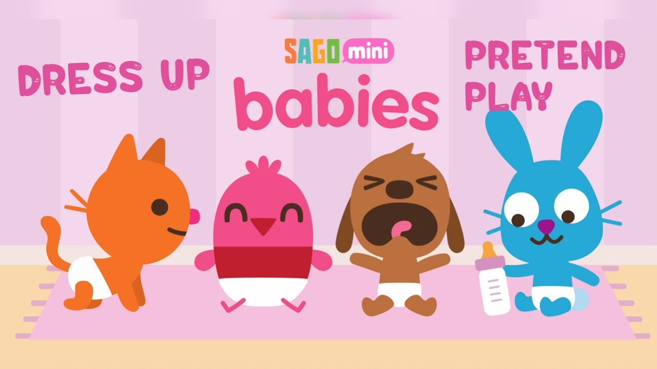 Baby Dress Up Pretend Play Dress Up Baby Care Kids Game Sago Mini Babies Cartoon Animals