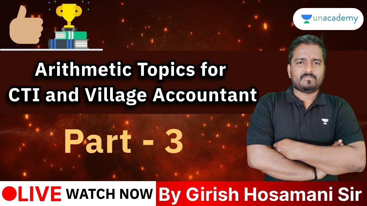 Arithmetic Topics For CTI Village Accountant Part 3 Girish Arithmetic topics for cti village accountant part 3 girish