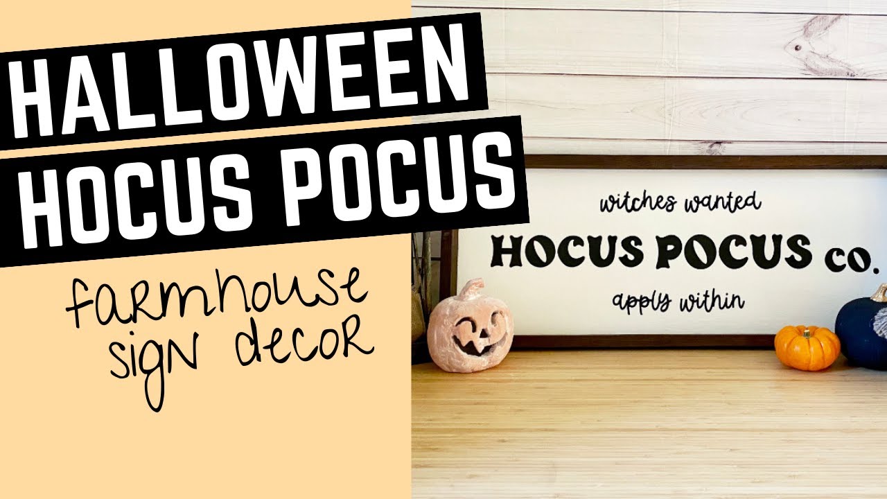 Hocus Pocus Sign Tutorial - Easy DIY Halloween Decoration - YouTube