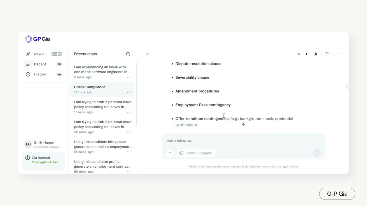 G-P Gia Reviews Employment Contracts