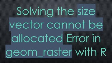 Solving the size vector cannot be allocated Error in geom_raster with R
