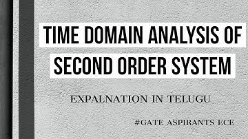 Control Systems - Lec 15. Time Domain Analysis of Second Order Systems