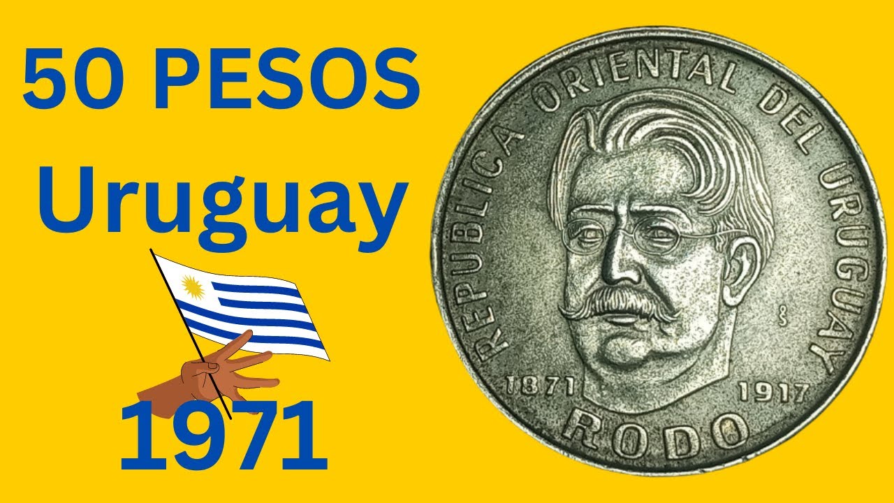 1971 _50 _pesos _de_ Uruguay . Monedas de Sur América. Numismatica de Uruguay