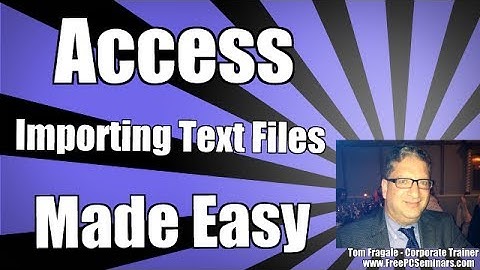 How to import a text file into Access - Access 2010 tutorial CSV file Access 2007 Access 2013 2016