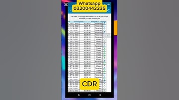 How to check call history of any mobile number in Pakistan | cdr analysis | call detail record
