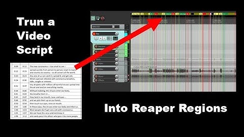 Turn a Video Dubbing Script into Reaper Regions