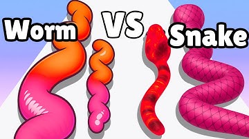 Snake Run Race vs Gummy Worm Go Gameplay Walkthrough – Epic Worm Battle! (Android, iOS)