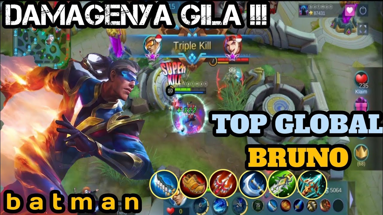 GAMEPLAY DAN BUILD BRUNO SEASON 16 TERSAKIT 2020, BY BATMAN, BRUNO FULL DAMAGE