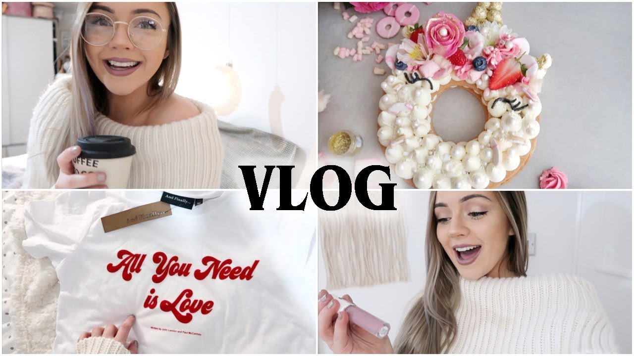 VLOG - MAKING A UNICORN NUMBER CAKE + MINI TOPSHOP HAUL | Naomi Victoria