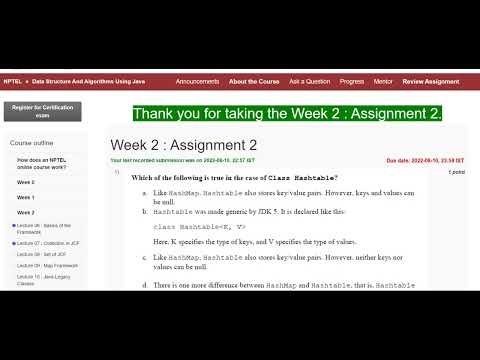 Week 2 Assignment || Data Structure and Algorithms using JAVA