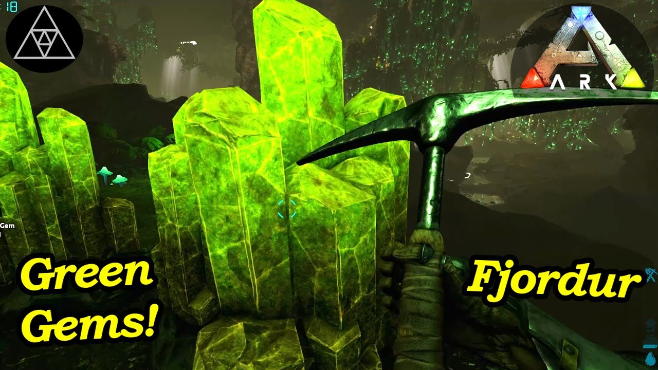 Magische Green Gem Cave auf Fjordur! ARK Fjordur Gameplay E27 YouTube