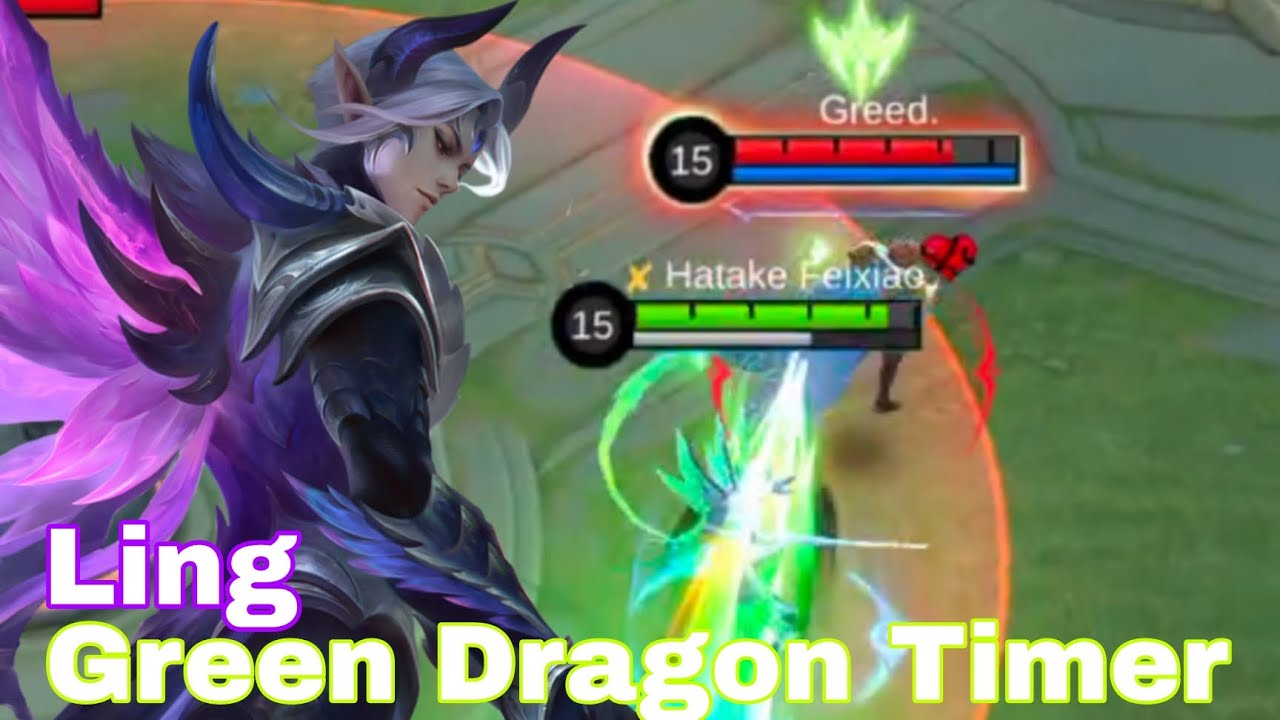 Review skin Ling Dragon Timer ( versi ijo lumut ) tebel banget nih efek nya
