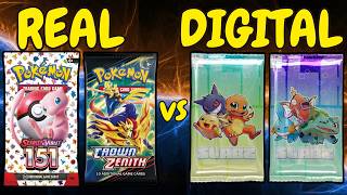 Digital vs Real Pokemon Packs… I Spent $500 on Each!