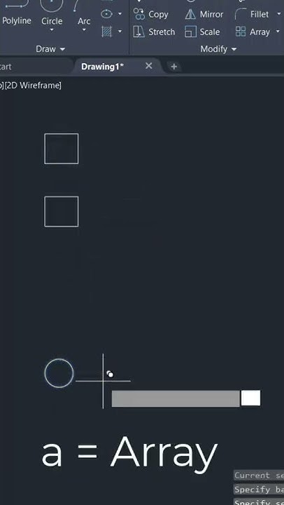 Copy array in Autocad #shorts - YouTube