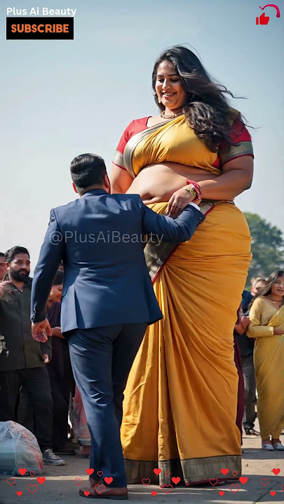 AI Vision: Tall, Strong & Stunning Plus Size Saree! 🔥