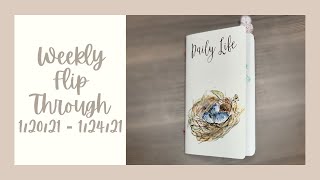 Planner Perfect Travelers Notebook Weekly Planner Flip Through 1/20/21 - 1/24/21