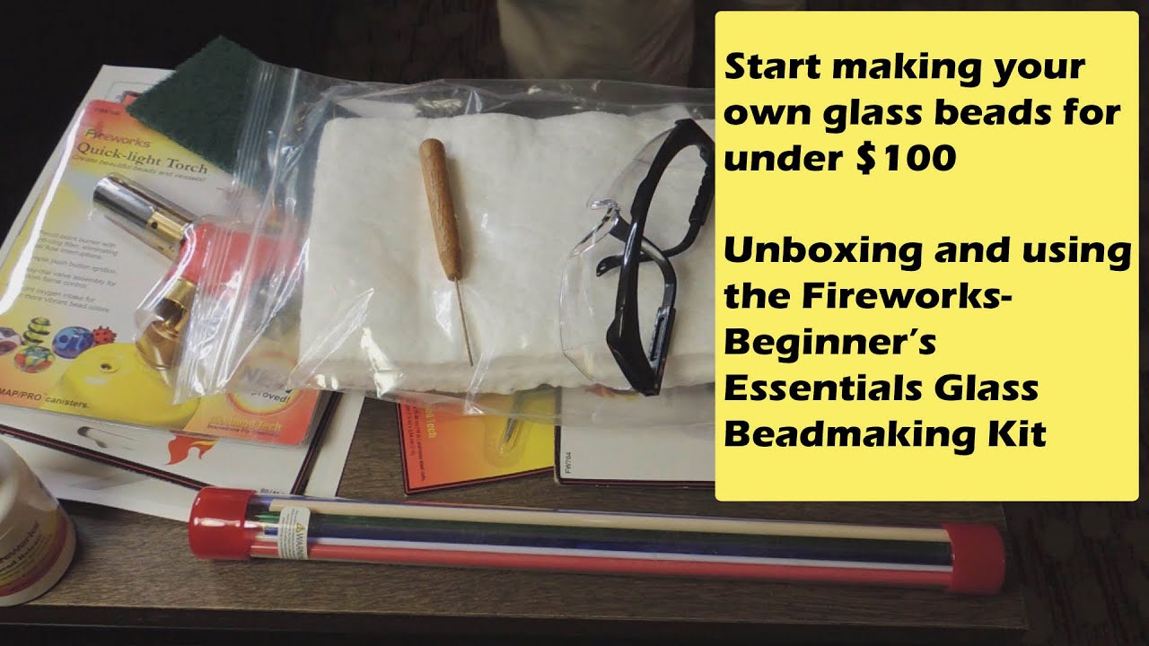 Unboxing and testing the "Fireworks" - Beginner's Essentials Glass Beadmaking Kit