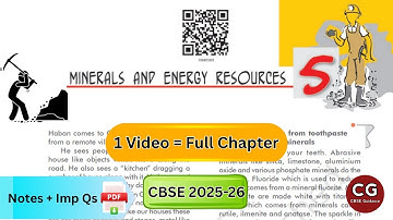 CBSE Class 10 Geography: Minerals and Energy Resources Detailed One-Shot Video
